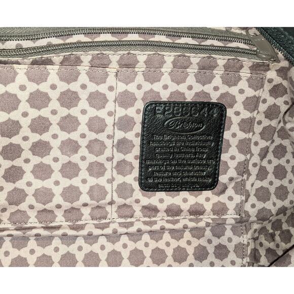 Vintage BRIGHTON Black & Brown Leather Shoulder Bag Handbag + Tassel & Bag Charm - Picture 13 of 13